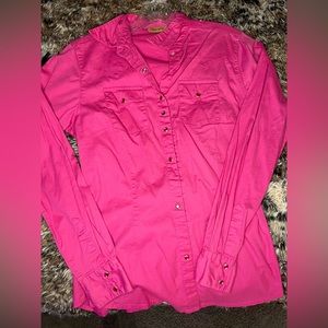 hot pink wrangler button up